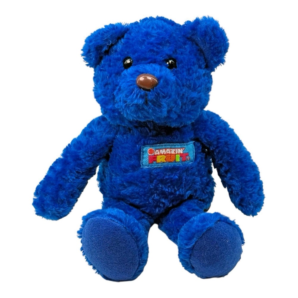 Vintage 1999 Hershey's Amazin' Fruit Teddy Bear Plush Bean Bag Kurt S Adler Blue